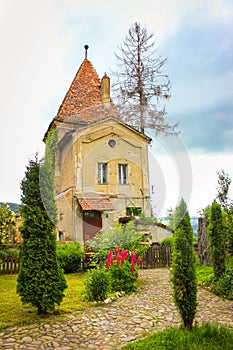 RopemakersÃ¢â¬â¢ Tower ancient buiding in Sighisoara